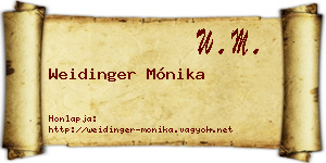 Weidinger Mónika névjegykártya
